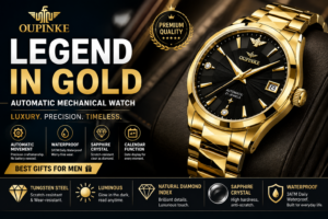 OUPINKE Gold Men’s Automatic Watch Review: Luxury Tungsten Steel at an Unbeatable Price
